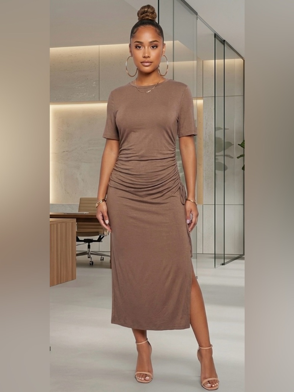Urban Revivo Scrunched midi/Maxi dress size 6